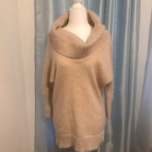 Cream Express Cowl Neck  Sweater